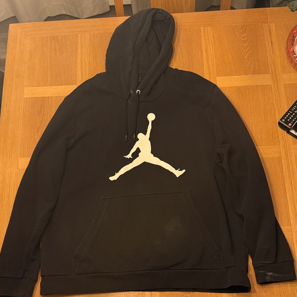 Black Hoodie with White Logo